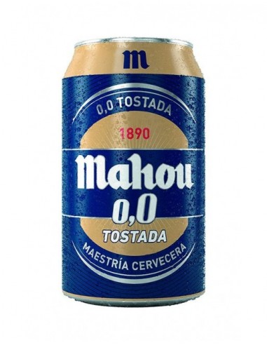 Cerveza Mahou Tostada 0,0 % lata 33 cl.