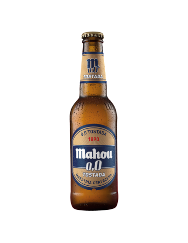 Cerveza Mahou tostada 0,0 tercio 33 cl.